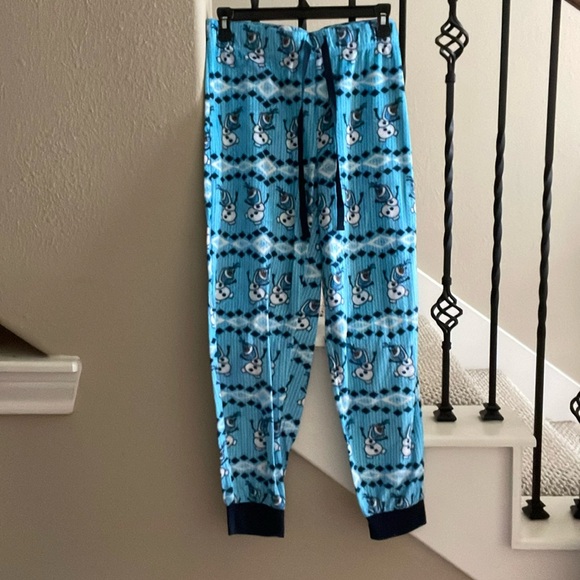 Disney Sz S (4-6) Frozen Olaf Jogger Sleep Pants - Picture 1 of 14